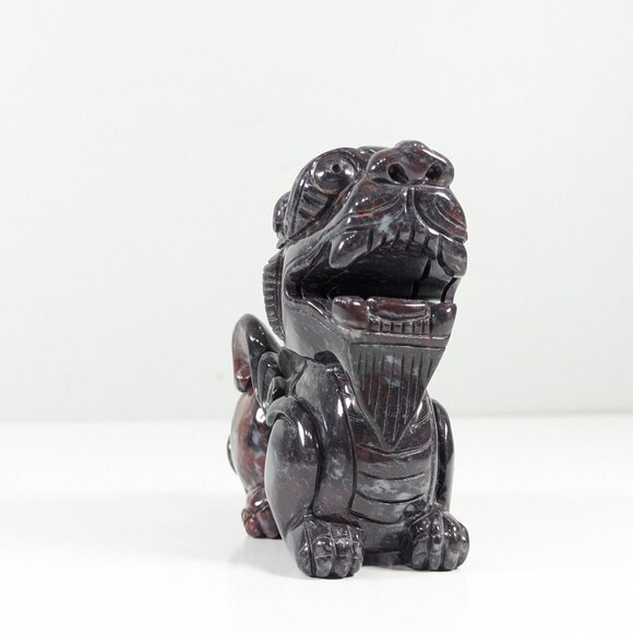 Solid stone carved Dragon Offspring Monster Pi-Xiu sculpture money + protection - Picture 5 of 10